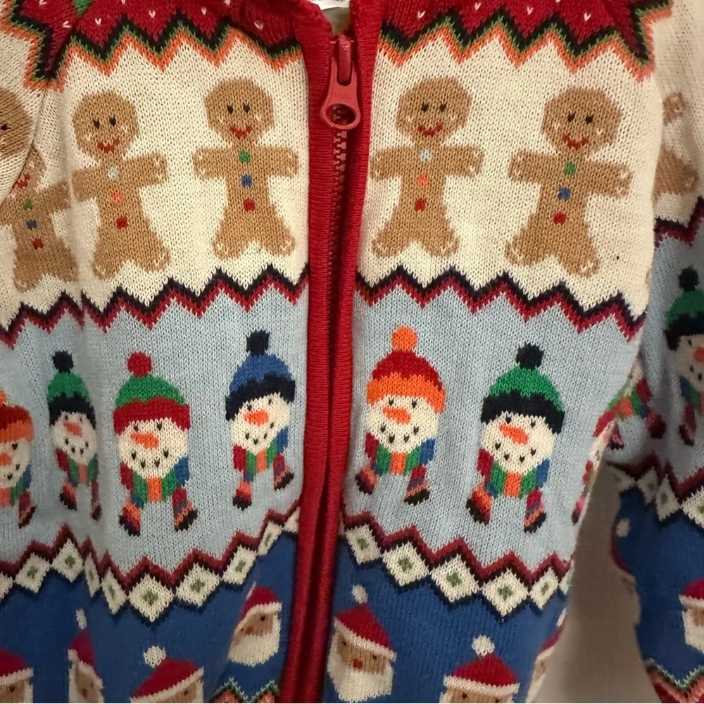 Gymboree Fairisle Zip Up Hoodie Very Merry Blue Boys 2T
